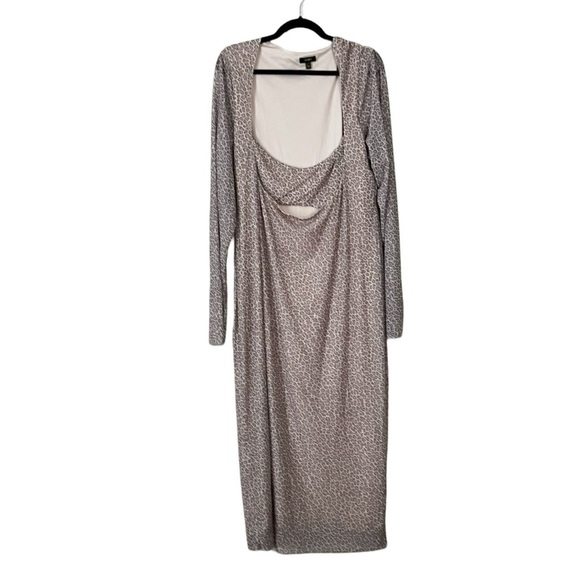 REVOLVE AFRM Kellen Mesh Leopard Print Bodycon Maxi Dress Sz 3x - Picture 2 of 5